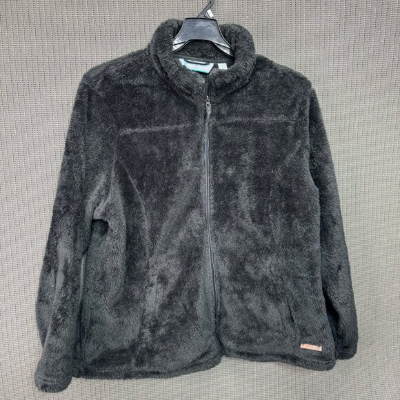 Free Country Jackets & Blazers - Free Country Womans Size XXL Plush Faux Fur Zip-Up Jacket - Black Polyester